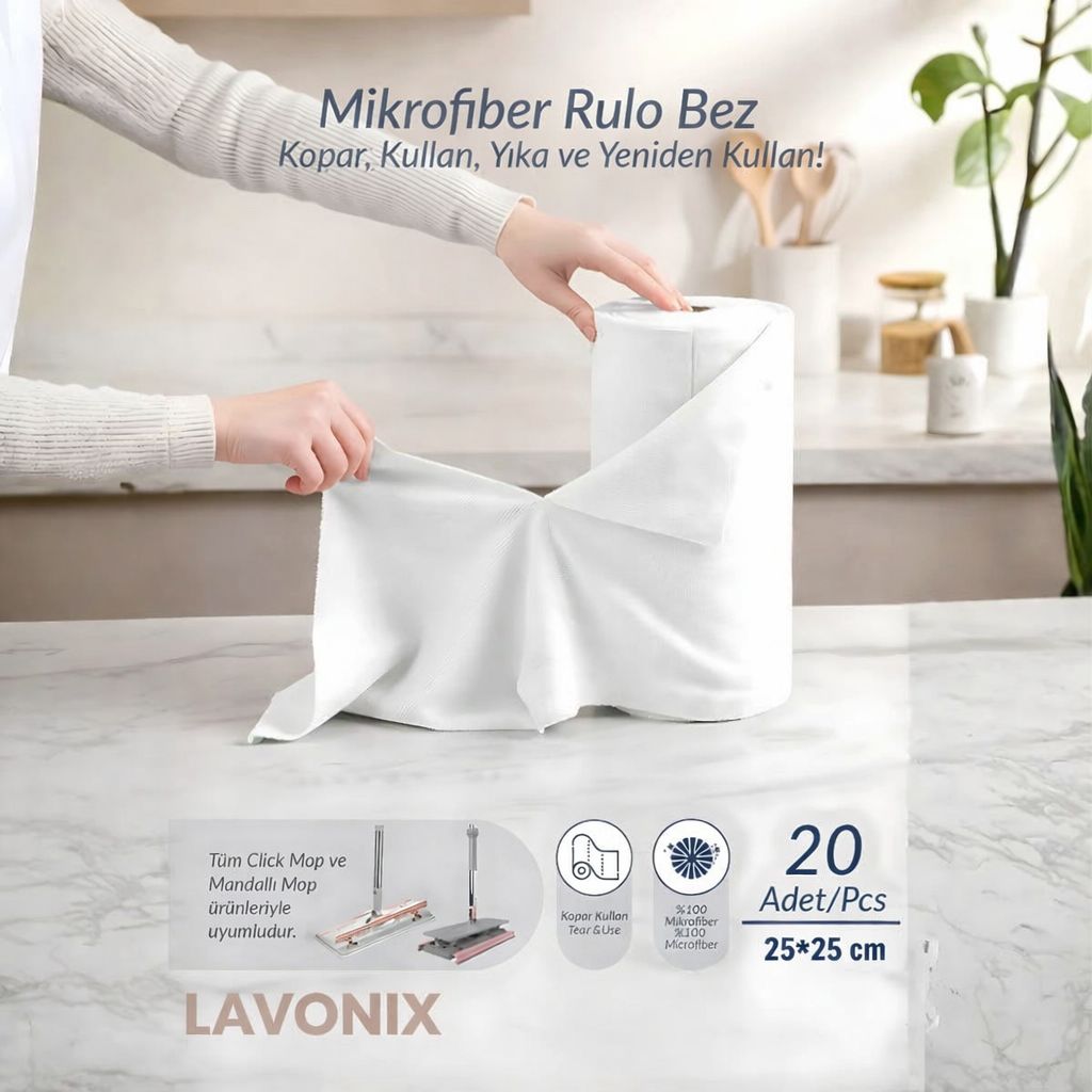Lavonix™ Mikro Fiber Rulo Havlu