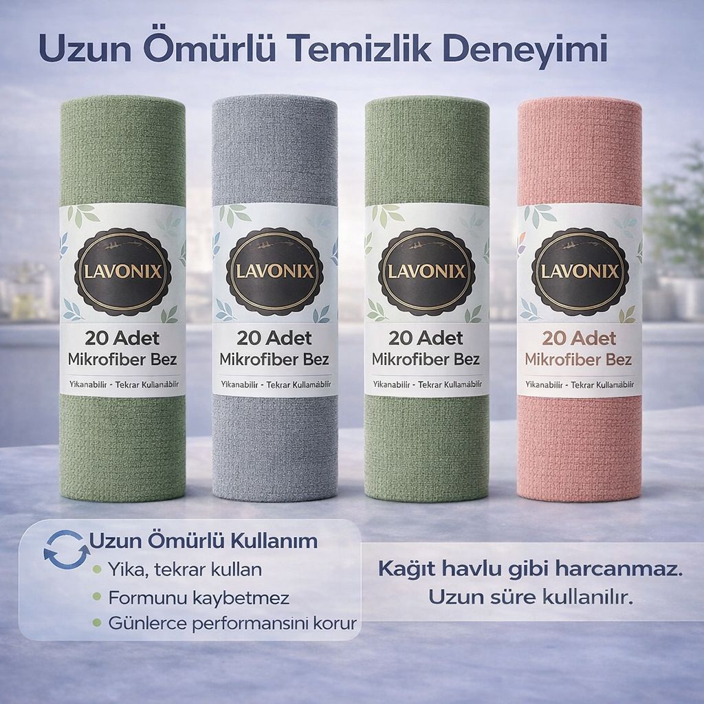Lavonix™ Mikro Fiber Rulo Havlu