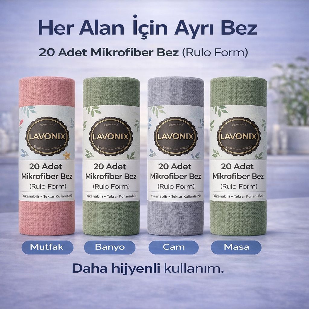 Lavonix™ Mikro Fiber Rulo Havlu